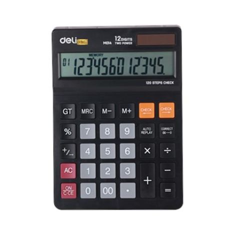 CALCULATEUR DE BUREAU DELI M01420 - 12 CHIFFRES NOIR