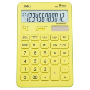 CALCULATEUR DE BUREAU DELI M01551 - 12 chiffres – Jaune