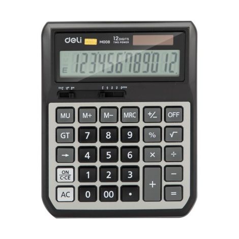 CALCULATRICE DE BUREAU 12 CHIFFRES GRIS DELI EM00820