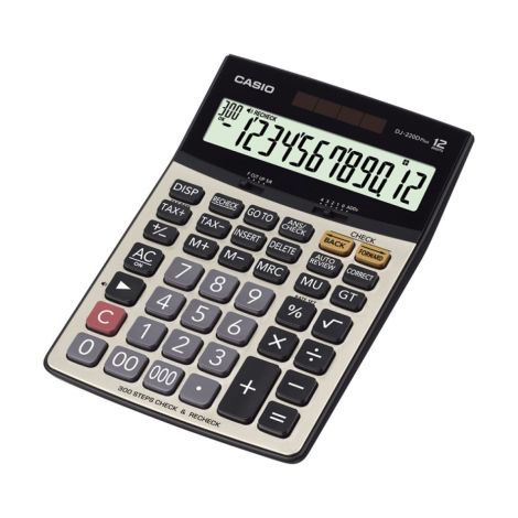 Calculatrice de Bureau Casio DJ-220D Plus – 12 Chiffres – Fonction Check & Recheck – Double Alimentation