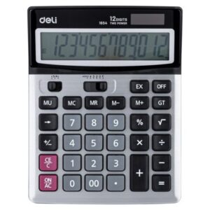 CALCULATRICE DE BUREAU DELI-E1654 - 12 chiffres argent