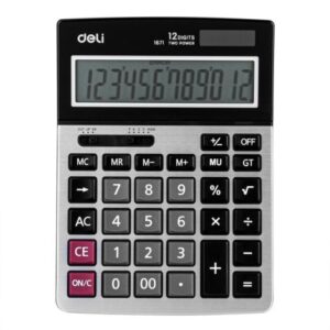 CALCULATRICE DE BUREAU DELI-E1671 - 12 chiffres argent