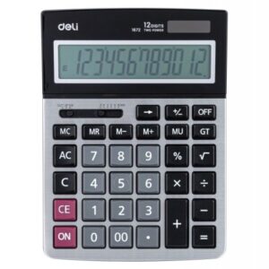 CALCULATRICE DE BUREAU DELI-E1672 - 12 chiffres argent