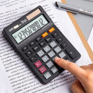 CALCULATEUR DE BUREAU DELI EM320 - 12 CHIFFRES Noir